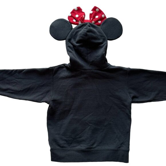 Disney Minnie Mouse Hoodie XS (3-4T) Ears & Bow Costume Park Style - Picture 6 of 7